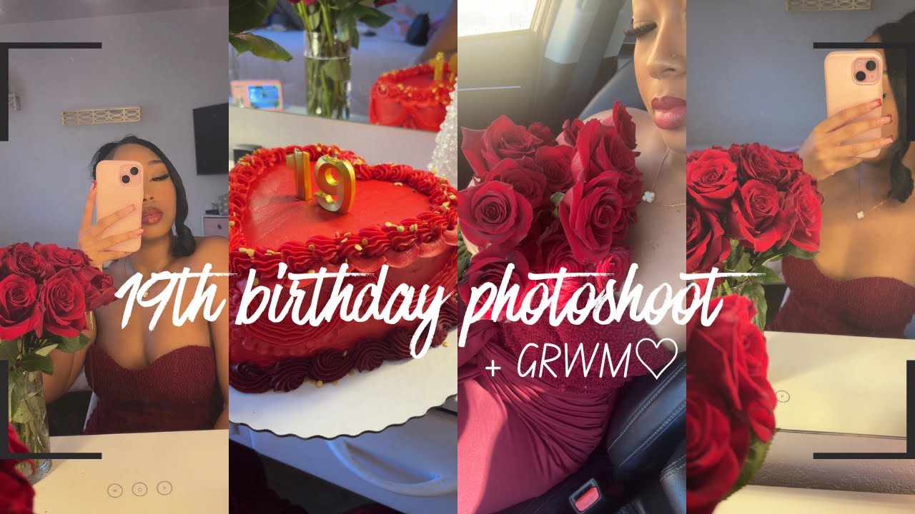 Come with me too my 19th birthday photoshoot / do my makeup w me❤️ 