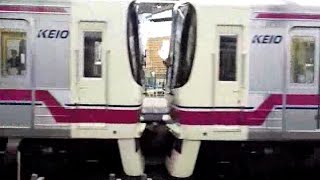 京王8000系8712＋8812編成高幡不動駅到着〜発車