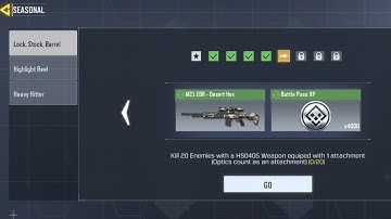 Kill 20 Enemies with a HS0405 Weapon equipped with 1 Attachment (optics count as an attachment)