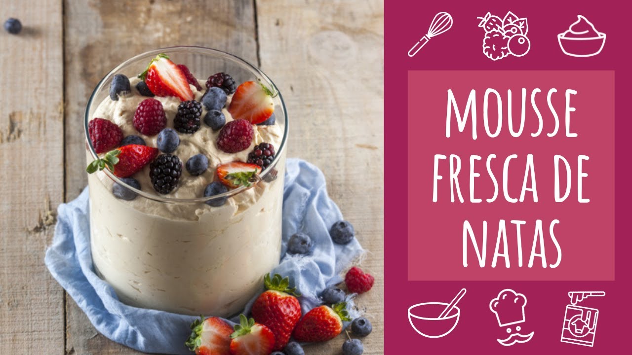 Mousse fresca de natas (receita com 3 ingredien