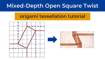 Mixed-Depth Open Square Twist Origami Tessellation Tutorial