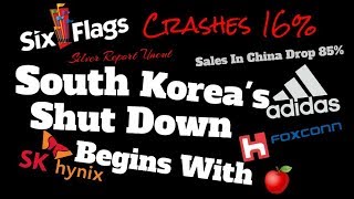 Productions Halts Begin In South Korea At A Key Apple Supplier! Six Flags Shares Plunge 16%...
