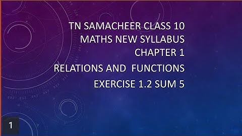 TN Class 10 Maths Relations And Functions Ex 1.2 Sum 5 Chapter 1