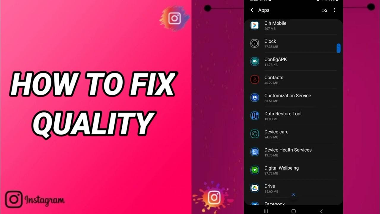 How To Fix Quality On Instagram App YouTube
