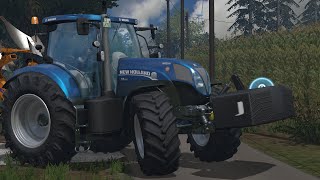 Farming Simulator 2015 New Holland T7.210 Blu power in aratura