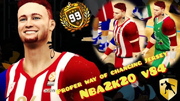 Nba2k20 v84 Proper Way of changing Jersey (5 to 5 Home/Away)