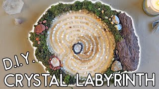 Crystal Labyrinth | Crystal Moss Art | DIY Wall Art | Living Wall DIY | Labyrinth Garden