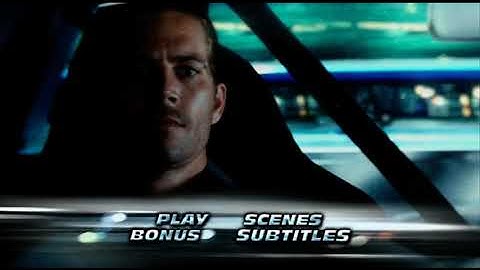 FAST AND FURIOUS 4 MAIN MENU