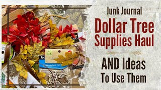 Must Have Dollar Tree Supplies for Autumn Junk Journaling