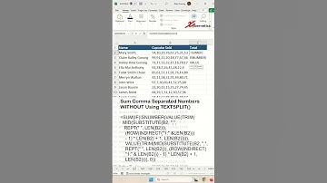 Sum comma separated values in Excel Without Using TEXTSPLIT() Function - Excel Tips and Tricks