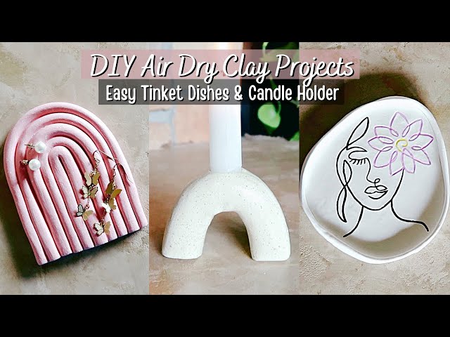 DIY AIR DRY CLAY PLANTERS (full tutorial)  Easy Cloud Planter & Boho  Planter 