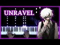 Unravel - Tokyo Ghoul Opening 1 | Piano Cover