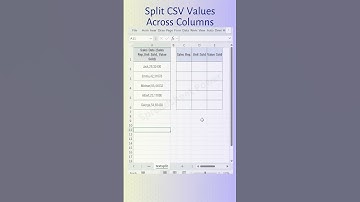 Split CSV Values Across Columns in Excel