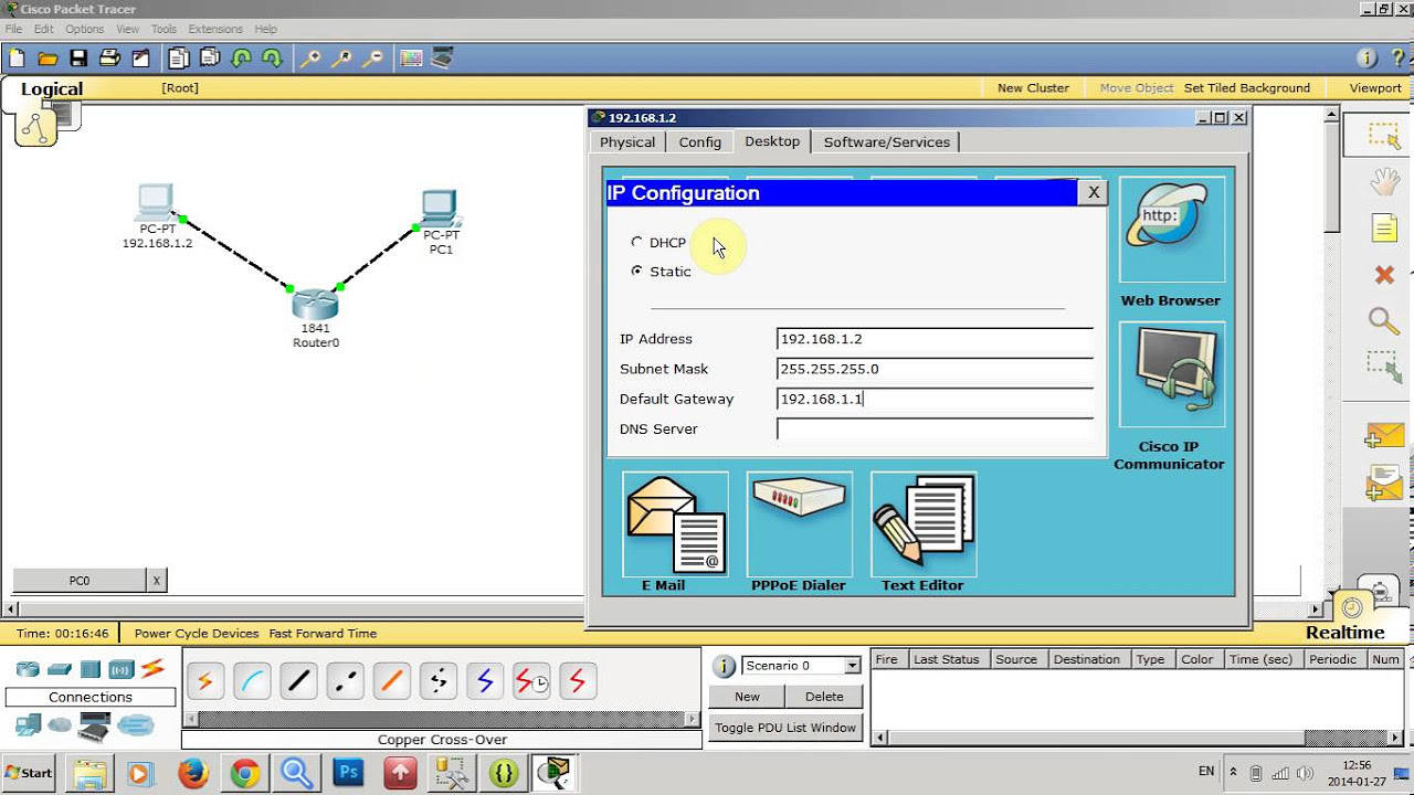 การเชื่อมต่อเครือข่าย  Update New  Cisco Packet Tracer ตอนที่ 1. การจำลองการเชื่อมต่อระบบเครือข่าย