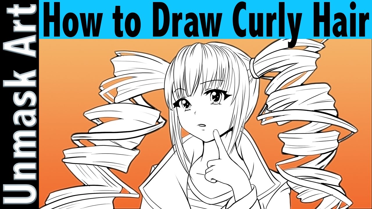 How To Draw Curly Hair | Anime Tutorial - YouTube