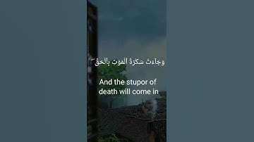 القرآن الكريم - سورة ق - الآية ١٨  The Noble Qur’an - Surah Qaf - Verse 18  #القرآن_الكريم