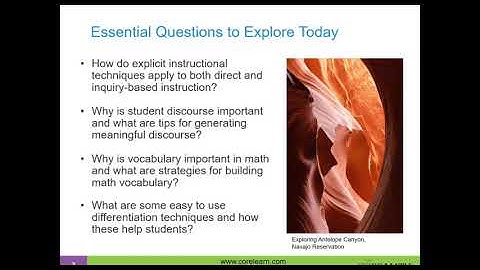 Best Practices In Math Instruction - CORE Learn