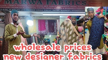 New Designer Fabrics | Wholesale price | Latest net fabric dress material | Hyderabad  clothe market
