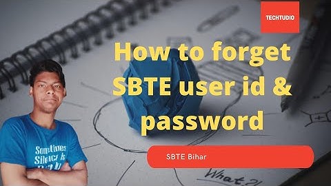 SBTE user id & password कैसे मंगाये |  How to reset / Forget user id and password of SBTE