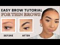 STEP BY STEP BOLD EYEBROW TUTORIAL *for thin brows*