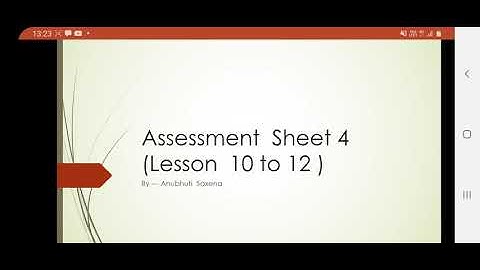 Class 4, Science, Assessment Sheet 4 by Anubhuti Saxena