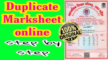 Duplicate Marksheet kaise bnaye ! Duplicate Marksheet Online ! HBSE ! Haryana Board Marksheet