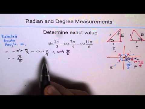 Determine Exact Value