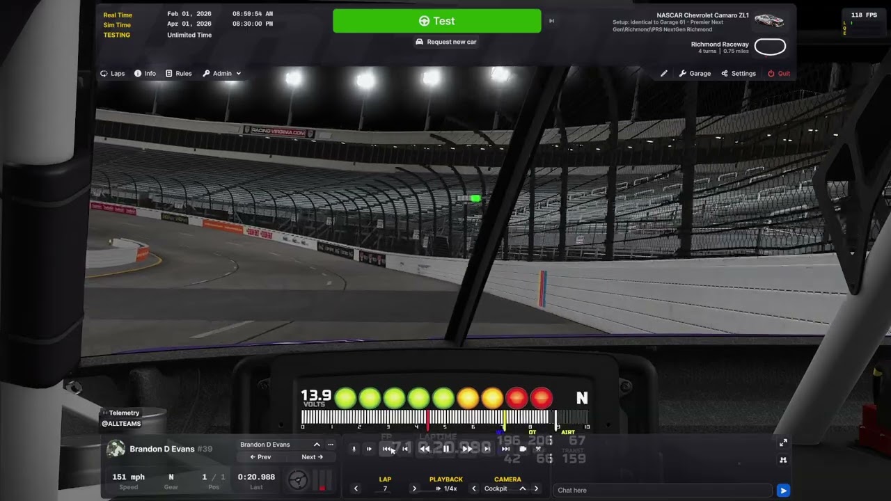 iRacing: Brandon Evans (Class A - Next Gen @ Richmond)