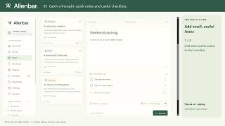 Quick Notes & Checklists | Allenbar Tutorial 03