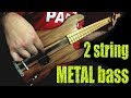 2 string punk bass  heavy metal by krappy guitars  short solo 4k 60fps