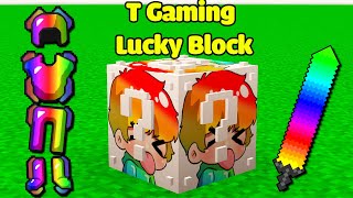 MINI GAME : T GAMING REBORN LUCKY BLOCK BEDWARS ** NOOB HÓA HACKER KHI ĂN THỨ CẦU VỒNG NÀY ??