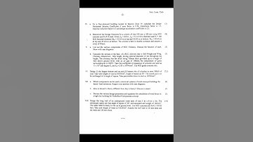 M.E (Construction Technology & Management)1st Sem Previous Year Paper2022 Advanced structural design