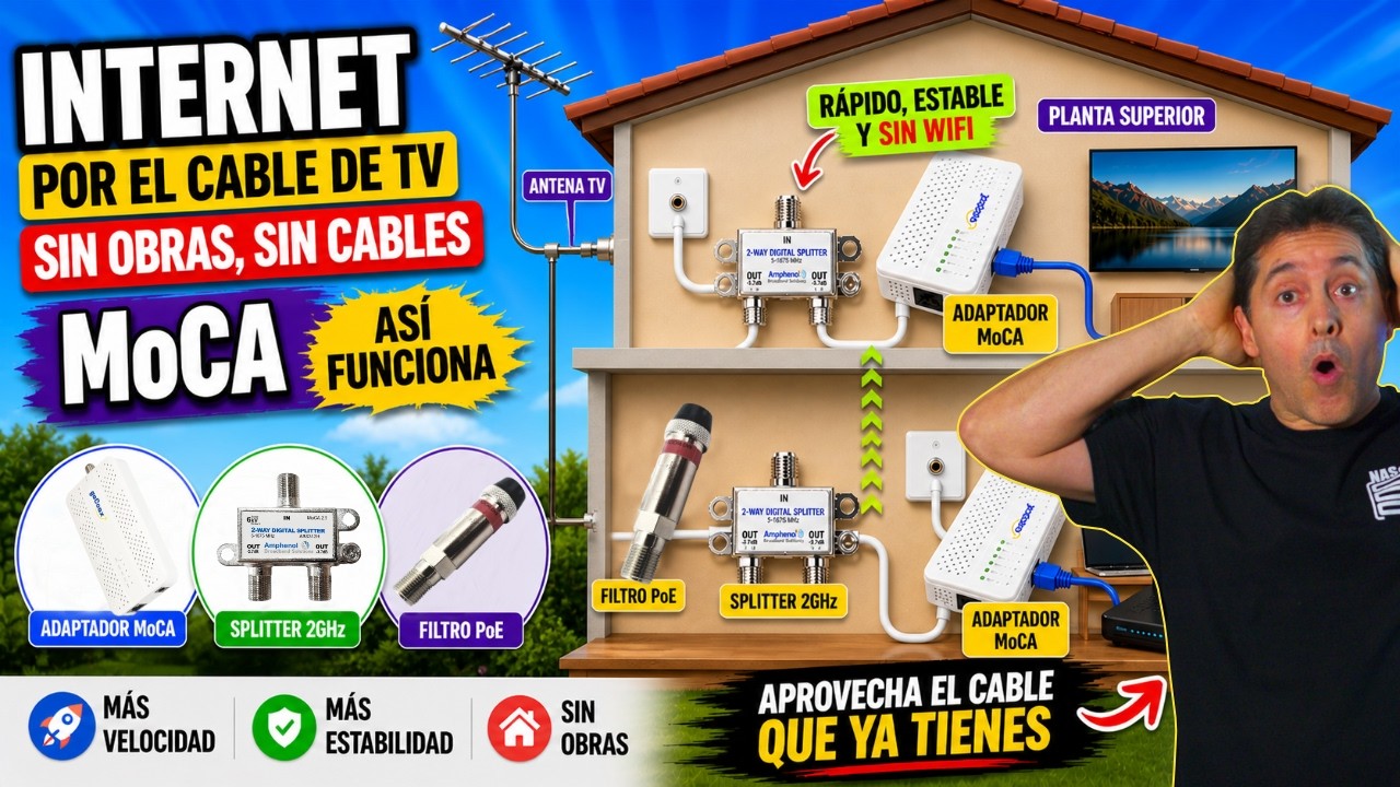 MoCA: el truco para tener Internet cableado por toda la casa sin obras ni pasar cables