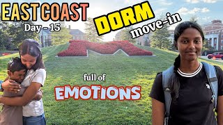 East Coast Day -15,  UMD Dorm move-in, new beginning. University of Maryland,  Freshman at college.