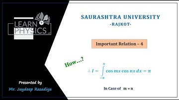 Important Mathematical Relation For Fourier Series - 4 | Fourier Series