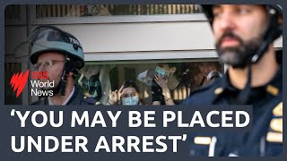 Clashes between protesters and police escalate at Columbia University | SBS News