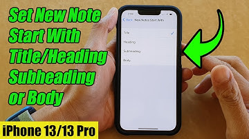 iPhone 13/13 Pro: How to Set New Note Start With Title/Heading/Subheading or Body