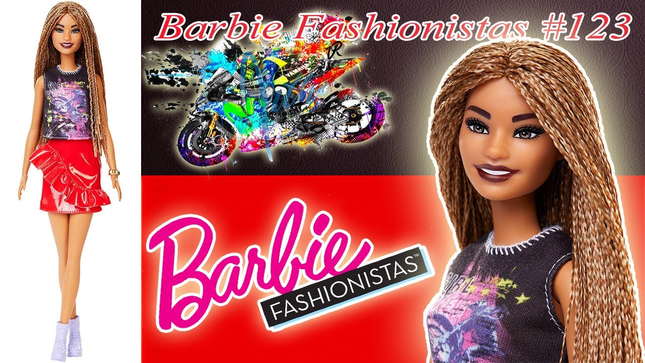 Кукла с афрокосичками! Barbie Fashionistas # 123/Review/Обзор и распаковка куклы Барби
