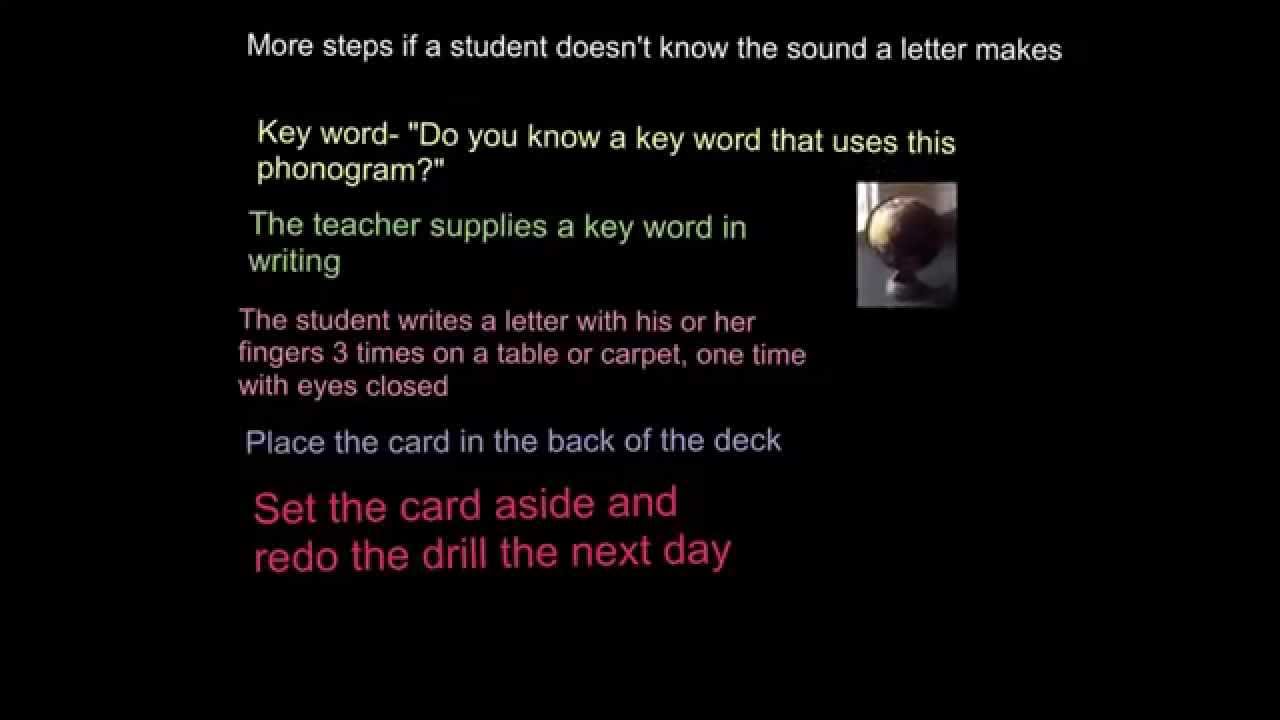 Orton Gillingham Visual Drill Steps YouTube