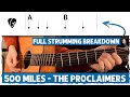 &quot;500 Miles&quot; Guitar Tutorial - Easy 3 Chord Song (The Proclaimers)