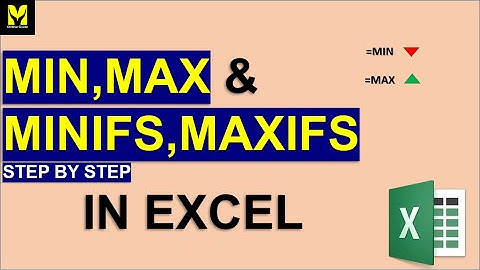 how to use min and max functions | (Minifs & Maxifs) | in excel 2022 | monlinecode