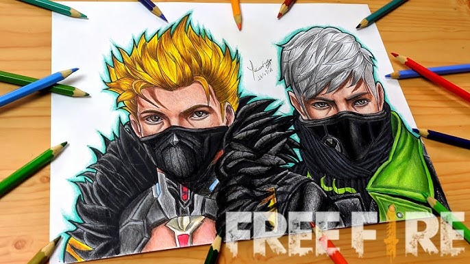 DESENHANDO SHIRO E SKIN COBRA FREE FIRE _ Dibujando Free Fire / Gambar Free  Fire 