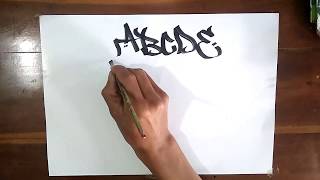 CARA MENGGAMBAR FONT GRAFFITI UNTUK PEMULA | A-Z