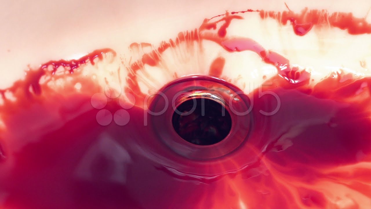Blood In Sink Washed Down Drain. Stock Footage YouTube