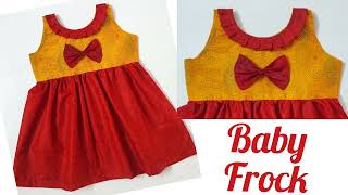 Baby frock cutting and stitching|very easy baby frock for 6 months to 1yr baby|baby frock designs