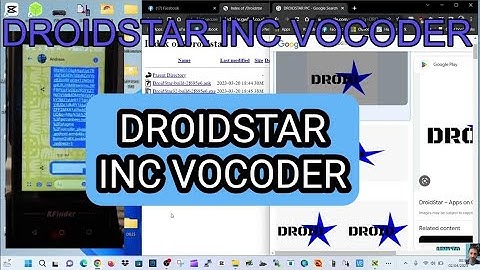 DROIDSTAR - APK INC VOCODR , FULL INSTALL RFinder b1 & ANDROID DEVICES (2023 APRIL)