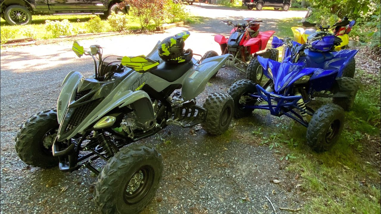 Sport Quads Trail Riding (YFZ450R, RAPTOR 700, TRX400, LTZ400 YouTube