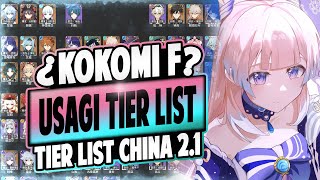 ¿MEJORES PERSONAJES ACTUALES ? Opinión Tier List China 2.1 Kokomi Tier | Genshin Impact Español