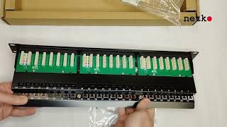 54082 Патч-панель UTP, 19&quot;, 48 портов RJ45, cat.6, 1U, Dual Type  IDC, NETKO Expert CKC