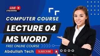 Computer Course || Lecture 04 || Insert tool explain in detail.
